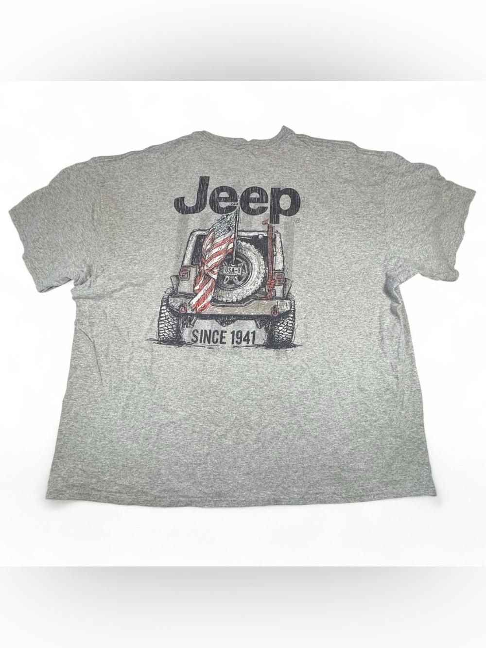 JedCo Jeep USA 1 T-Shirt Size 3X Gray Since 1941 Graphic Streetwear Casual